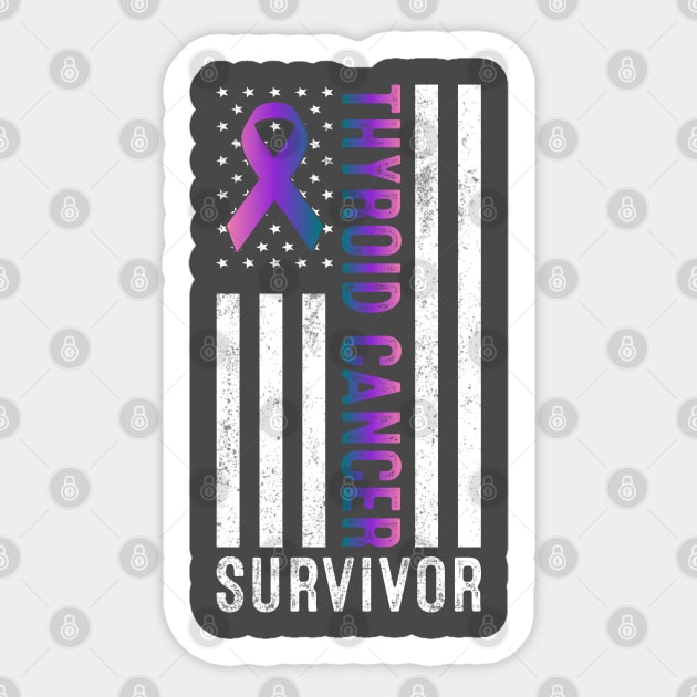 Thyroid Cancer Survivor Sticker by Kingdom Arts and Designs